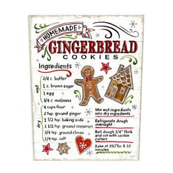 Stupell Industries Homemade Gingerbread Cookies Holiday Cooking Instructions, Designed by Anne Tavoletti Canvas Wall Art, 16 x 20, Off- White