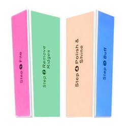 SKYPIA 2 Packs 4 Way Nail Buffer Block Nail Files and Buffers, Smooth & Buff & Shine Professional Nail Files (2 Counts)