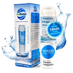 EcoBlueLife Refrigerator Water Filter Replacement - Compatible with Maytag UKF8001, EDR4RXD1, Kenmore 46-9005, KitchenAid, Pur Filter 4 - Fridge Filters for Refrigerator, Maytag, KitchenAid & More