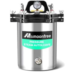 Mxmoonfree 12L Lab Autoclave, Portable Steam Autoclave for Lab Equipment, Culture Medium, Glassware, Jar Canning 110v