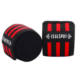 Z ZEALSPOT Zealspot Knee Wraps(Pair) Compression & Elastic Support for Cross Training,WODs,Gym, Workout,Weightlifting,Fitness & Powerlifting – Best Knee Straps for Squats -for Men & Women- 72