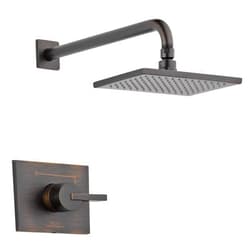 Delta Vero 14 Series Rain Shower Faucet Set, Oil Rubbed Bronze Shower Head and Handle Set, Valve Trim Kit, Venetian Bronze T14253-RB-WE (Valve Not Included)