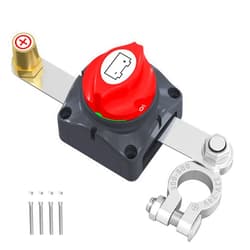 Joinfworld Battery Disconnect Switch 12V 48V Waterproof Marine Top Post Battery Disconnect Switch 12 Volt Battery Cut Off Switch Master for Car RV Boat ATV UTV Vehicles