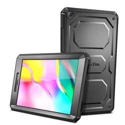 Fintie Shockproof Case for Samsung Galaxy Tab A 8.0 2019 Without S Pen Model (SM-T290 Wi-Fi, SM-T295 LTE), Tuatara Rugged Unibody Hybrid Bumper Cover w/Built-in Screen Protector, Black