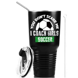 Onebttl Soccer Coach Gifts, Funny Gift Idea for Appreciation, Christmas, Birthday, 30oz Stainless Steel Insulated Travel Mug - I Coach Girls Soccer