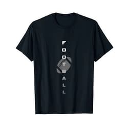 Football Clothing for Football Players or Fans Football T-Shirt - Unisex-Adults - Black - Small - Short Sleeve - Crew Neck - Modern - Football