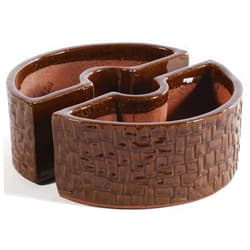 Alfresco Home Cobblestone Umbrella Planter, Terra Brown