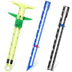 Frienda 3 Pieces Sliding Gauge Measuring Sewing Tool Set Measuring Sewing Gauge 5-in-1 T-Shaped Sliding Gauge Ruler Fabric Quilting Ruler for Beginner Knitting Crafting Sewing Supplies
