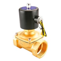 Baomain Pneumatic 2 Inch Normally Open 2 Way Brass Electric Solenoid Valve for Water,Air 2W-500-50K (AC 110V)
