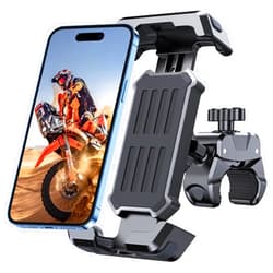 Cuvccn Bike Phone Holder, 360° Rotatable & Upgraded Handlebar Clamp, Compatible with 4.7-6.8” Cellphones