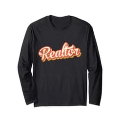 Funny Realtor Gifts Vintage House Seller Apparel Retro Style Realtor Gift Vintage Broker Real Estate Agent Long Sleeve T-Shirt