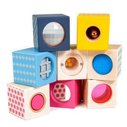 Bigjigs Toys, FSC Certified Sensory Blocks, Wooden Toys, Sensory Toys, Baby Toys, Toddler Toys, Wooden Sensory Toys, Wooden Blocks for 1 2 3 Year Olds, Wooden Baby Toys