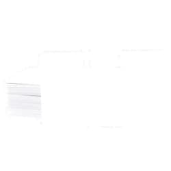 Paper Junkie 200-Pack Blank Notched Rotary File Card Refills, (Rotary Holder and Dividers Not Included), 2 1/4 x 4 Inches