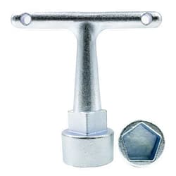 IGIUA Water Meter Wrench & Curb Box Wrench for Pentagon Curb Boxes， Water Valve Shut Off Tool.