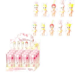 Fiveringox 12 PCS Angel Hippers Fruit Cherry Blossom Series Pink Sonny Figure Hipper Valentines Day Gifts for Best Friend Woman Cute Collectible Figures Mini Figure Sealed Blind Box Set (Pink standing)