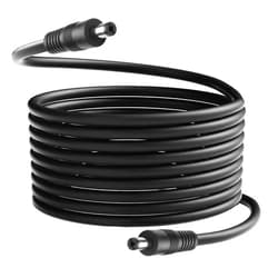 GINTOOYUN DC 5.5x2.1mm Male to Male,16FT 18AWG DC Extension Cable 5.5MM x 2.1MM Male to Male Plug Power Adapter Cable for LED, CCTV, Car, Monitors,etc-5m