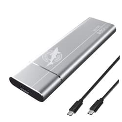 THREE COLOUR DOGFISH Dogfish Portable External SSD 512GB up to 2400MB/s 3D NAND NVMe Pcie M.2 Aluminum USB 3.1 Type C Ultralight Solid State Drives for Mac, Desktop, PC, Laptop