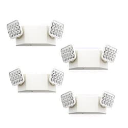 Lithonia Lighting LED Emergency Lights for Business, California Certified, 2-Head Fixture, White, 4-Pack (EU2C CP4 LED)