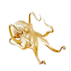 Brother Yixiu Creative Octopus Mobile Phone Bracket Golden Octopus Lazy People Watch Drama Mobile Phone Desktop Bracket Signature Pen Bracket Decorative Ornaments (1pcs)
