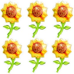Hokilands 3D Big 34'' Yellow Sunflower Sunshine Balloons Spring Summer Floral Party Decorations Themed Mylar Foil Balloon Garland for Party Supplies Happy Birthday Baby Shower Wedding Decor