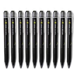 EraserBall ERASER BALL Clicker 0.5mm, Erasable Gel Pens, Fine Point, Black Ink, 10-Pack