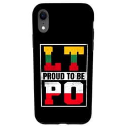 Proud to be Polish Lithuanian iPhone XR Proud Polish Lithuanian Mix Polska and Lithuania Heritage Case