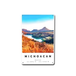 ZCNOPESM Tin SignMichoacan Travel Michoacan Murals Michoacan Color Travel Travel Art MexicoBar Wall Decoration8x12inch Tin Sign