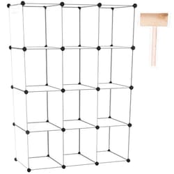 C&AHOME Cube Storage Organizer, 12-Cube Closet Cabinet Organizer, DIY Cube Shelf, Plastic Stackable Bookshelf, Modular Shelving Units Ideal for Home, Office, 36.6