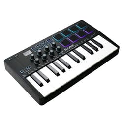 Bairutong M-VAVE 25 Key USB MIDI Keyboard Controller With 8 Backlit Drum Pads,Piano Keyboard Wireless Semi Weighted Professional Dynamic Keybed 8 Knobs,Software Included