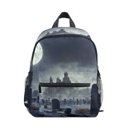TecEr Two-moons Print Kids Backpack for Boys Girls Toddler Backpack Preschool 12 Inch School Bag, Small