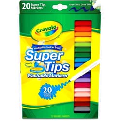 Lovithanko Crayola 588106 Washable Super Tips Markers, Assorted, 20/Set
