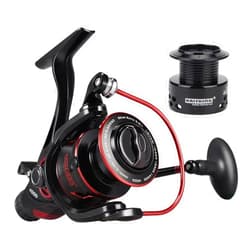 KastKing Sharky Baitfeeder III Spinning Reel 10+1 Shielded Stainless Steel BB - Carbon Fiber Drag for Live Liner Bait Fishing Action