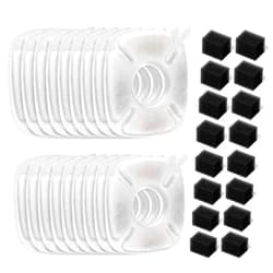 Redoso 16 Pack Replacement Filters & 16 Pack Replacement Pre-Filter Sponges for Veken 95oz/2.8L Bellflower Pet Fountain Cat Water Fountain Dog Water Dispenser
