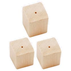 Zerodeko 3Pcs Wood Flower Nail Holder Wooden Cake Flower Nail Display Stand Icing Flowers Decoration Baking Tool Cupcake Decorating Supplies (Wood Color)
