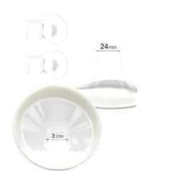 Mompmuir 17mm 19mm 21mm Flange Insert (6 Piece) Compatible with Lansinoh/Medela Breast Pump, Replace 24mm Medela Flange Shields, Replace 24mm Lansinoh Flange Accessories, Spectra Flanges (2 Piece)