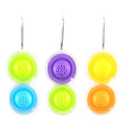 Fat Brain Toys Simpl Dimpl Clear 3 Pack - Popping Fidget Keychains, Kids & Adults