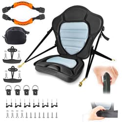 HLOGREE Kayak Seats - 1/2 Pck, Thicken Padded Seat Cushion with Back Support, Canoe & Ocean Sup Compatible