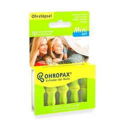 OHROPAX Mini Soft Earplugs, Anatomically Shaped in-Ear Plugs, for The Small Ear Canal and for Children, Made of Foam, for Relaxing, Sleeping and Listening to Music, Pack of 10 (17296)