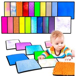 Bouiexye 20 Sets Square Sensory Mats for Autistic Children Textured Sensory Tiles Sensory Toys Babies and Toddlers with Sensory Issues Tactile Sensory Walls Fidgeting Educational Activity