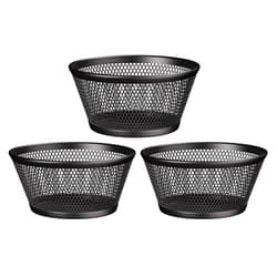 MaxGear Paper Clip Holder, PaperClip Holders for Desk, Premium Metal Mesh Paper clip Holder for Desk, Paper Clip Dispenser Desktop, Paper Clip Organizer, Office Binder Clip Holder Black, 3 Packs