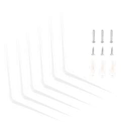 KINJOEK 24 Packs 10 x 8 Inch White Shelf Brackets, Heavy Duty Metal Wall Corner Angle Shelving Shelf Brackets with Screws for Wall Hanging Shelves Decorative Corner Brackets