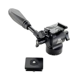 MUTNTGEAR.COM Mutnt Fluid Head for Tripods Pan Tilt with Quick Release Arca Swiss Plate for Binoculars Spotting Scope
