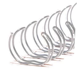 TruBind 16mm (5/8 in.) Double Loop Binding Spines | 11 in. Length for Letter Size or Smaller Projects | 2:1 Pitch | 140 Sheet Binding Capacity | Silver | 50 Pack