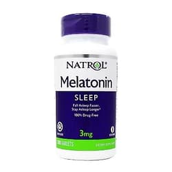Natrol Melatonin 3 mg Sleep Time Release Dietary Supplement Tablets 100 ea (Pack of 4)