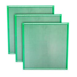 D DZRCOXI Double Sided PCB Board,D DZRCOXI Large PCB Circuit Board Protoboard 3Pcs 22X22CM for DIY Soldering Electronic Projects Compatible with Arduino Kits (22X22CM-3Pcs)