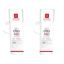 EltaMD UV Daily SPF 40 Face Sunscreen Moisturizer with Zinc Oxide, Daily Face Moisturizer with SPF, Sunscreen, For Dry Skin 1.7 oz Pump (Pack of 2)