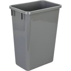 Hardware Resources Plastic Waste Container, 35 Quarts (Pack of 1), Grey