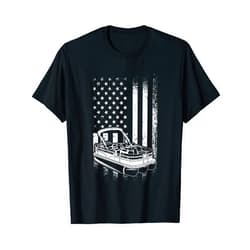 American Tritoon Captain Apparel & Gifts Tritoon Boat Boating - American Tritoon Captain T-Shirt