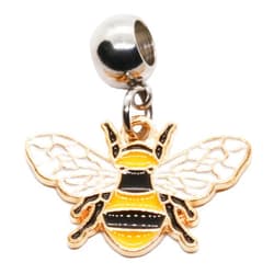 Dave The Bunny Bee Charms - Bee Decor Stainless Steel Connector with Metal Alloy Charm for Elegant Bumblebee Decorations and Bumblebee Decor