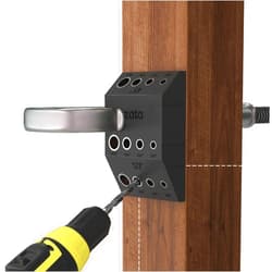 Muzata Upgraded Multi Angle Cable Railing Drill Guide Jig Fit 30 45 90 Degree Portable Drilling Template 4 Sizes for Horizontal and Angle Hole for Wood Post Lag Screw Cable Railing Kit Tool CT24